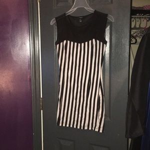 Black and White Striped Dress